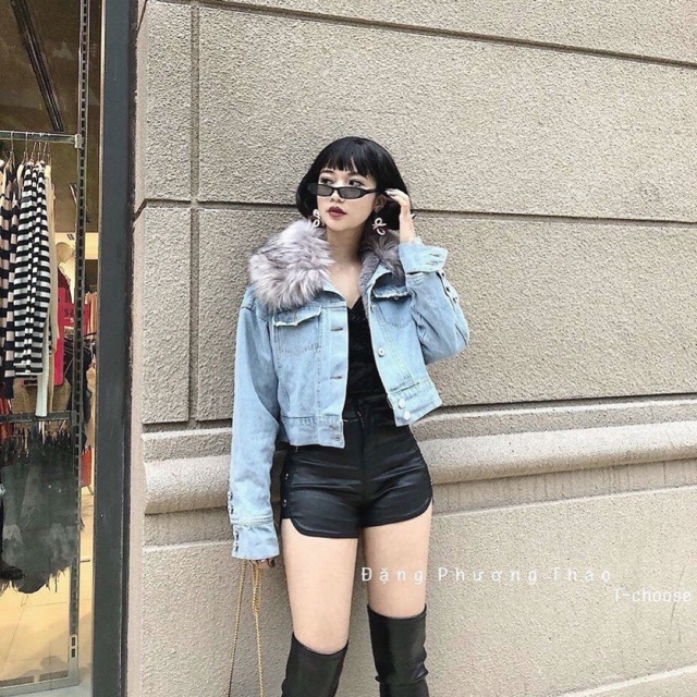 New Áo bò lót lông cổ lông siêu siêu ấm siêu đẹp nhé .