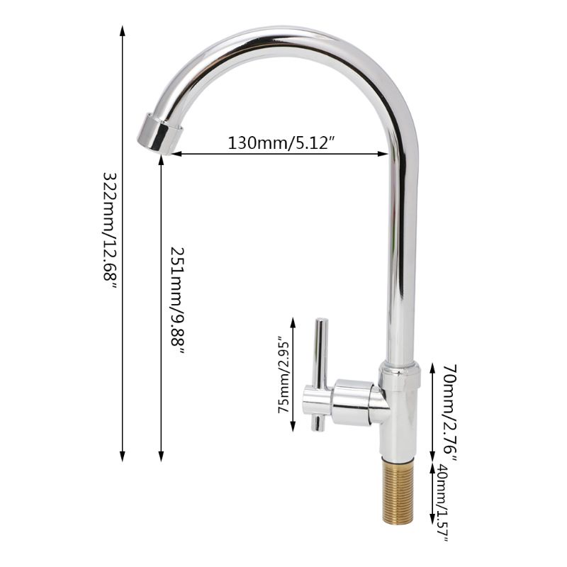 Đầu Nối Vòi Nước 1 / 2 &quot;Mạ Crom