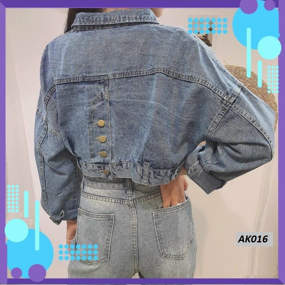 Áo khác jeans lững form rộng AK054