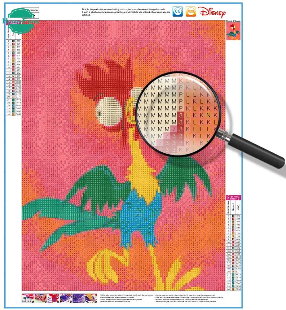 Bộ tranh đính đá 5D tự làm họa tiết Disney nhiều kích thước 30x40cm