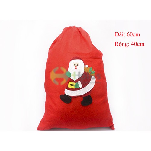 Quần áo ông già Noel (Nỉ) + Túi đựng quà Noel