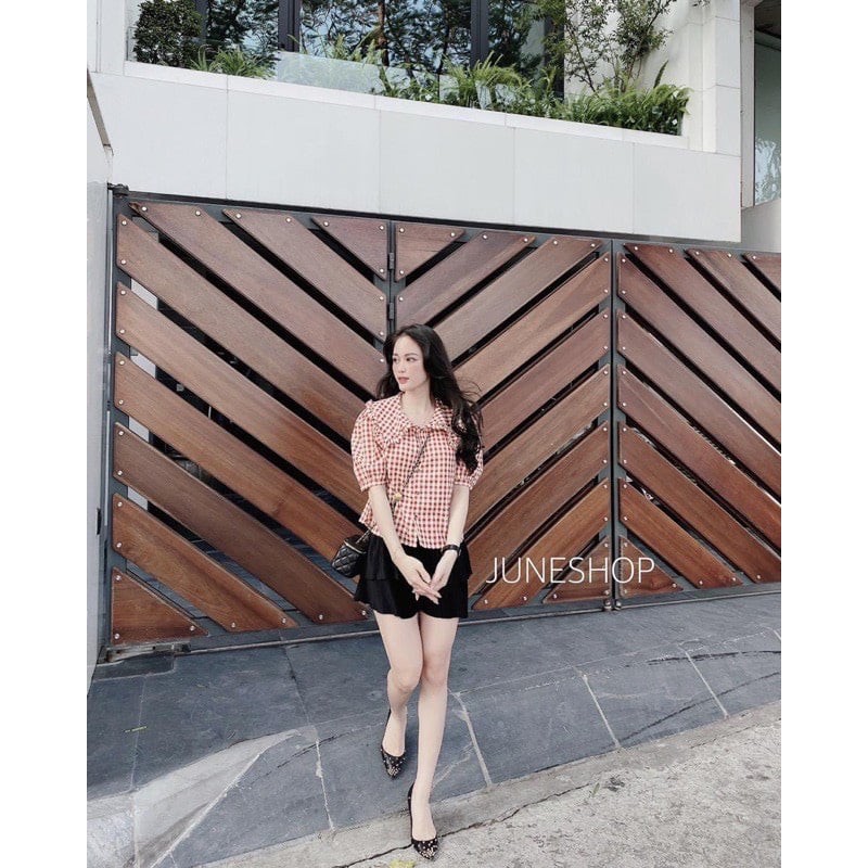 [Mã WASKT410K giảm 10K đơn 50K] (Sỉ Tận Gốc) Áo Sơ Mi kẻ Nữ Cổ Bèo Hàn Quốc Chất Thô Đũi | BigBuy360 - bigbuy360.vn