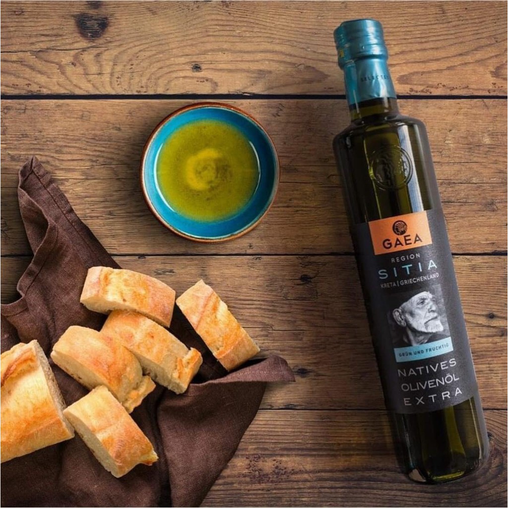 Dầu ô liu nguyên chất hương Húng quế/Chanh/Tỏi/Vùng Sitia/Giấm balsamic nhãn hiệu GAEA 250ml