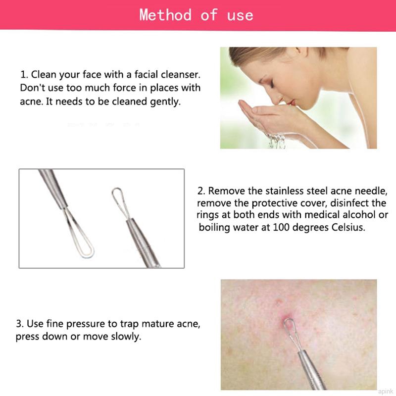 Thanh lấy nhân mụn 2 đầu bằng thép không gỉ