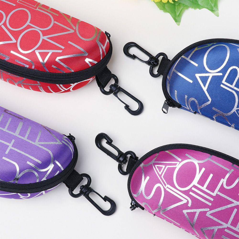 Hộp Đựng Mắt Kính Có Khóa Kéo In Chữ Thời Trang Giá Đỡ