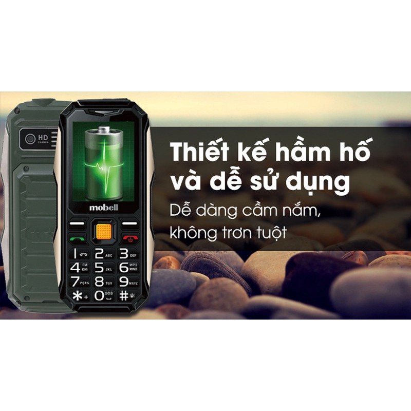 Điện thoại Mobell Rock 3 loa to sạc pin cho máy khác | BigBuy360 - bigbuy360.vn