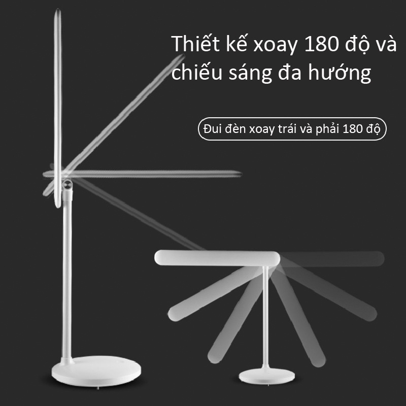 Đèn Bàn Học Để Bàn LED CTFAST: Thông Minh, Chống Cận Thị, Cảm Ứng Điều Khiển, Thiết Kế Xoay 180 Độ Chiếu Sáng Đa Hướng