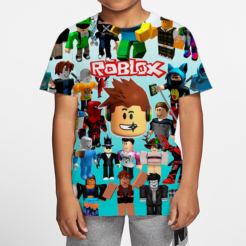 Áo Thun In Hình Roblox Ngộ Nghĩnh Đáng Yêu Cho Bé