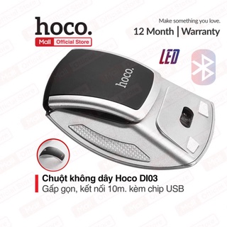 Chuột không dây hoco di03 kèm chip usb, kết nối 10m, tần số 2.4ghz, nặng 140g, gấp gọn dễ dàng