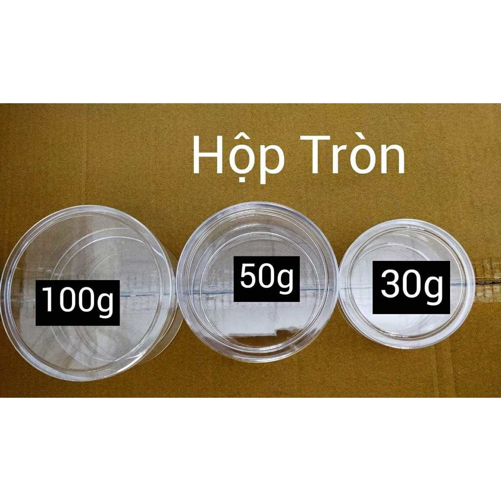 Hộp nhựa tròn đựng yến 30/50/100g HÀNG SẴN KHO