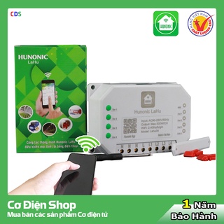 Công tắc thông minh [ĐIỀU KHIỂN TỪ XA] bằng điện thoại Hunonic Lahu 4 kênh 500W/kênh (công nghệ 4.0)