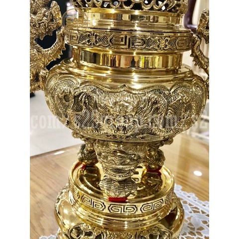 Đỉnh thờ cúng bằng đồng dày nguyên chất cao 46cm,đồ thờ cúng gia tiên