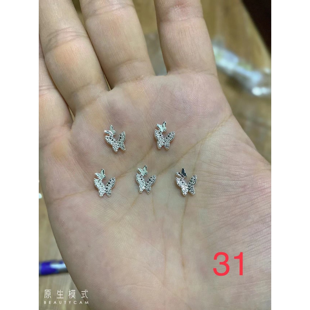 Charm buom bạc trang trí nail mã 31