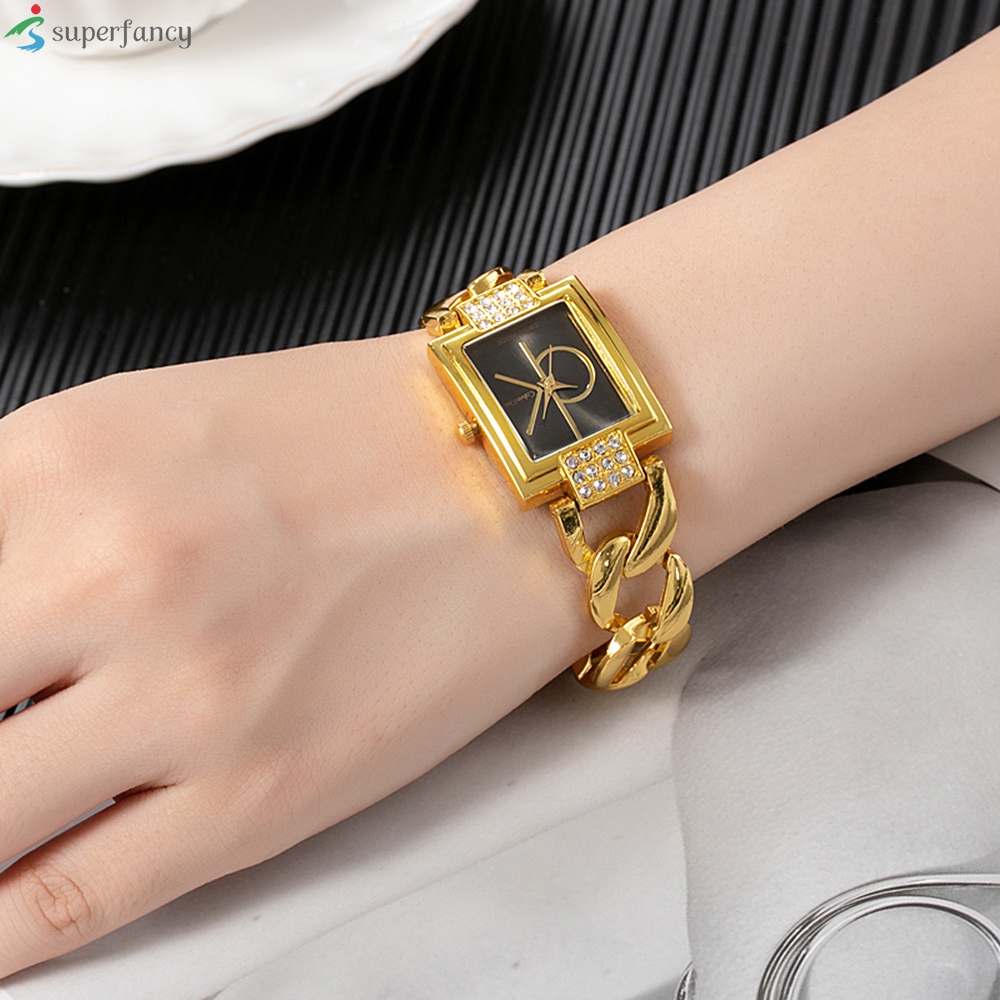 Đồng Hồ Đeo Tay Mặt Vuông Bằng Thép Không Gỉ Thời Trang 2023 Dành Cho Nữ