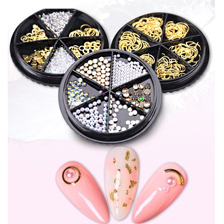 set charm trang trí nail