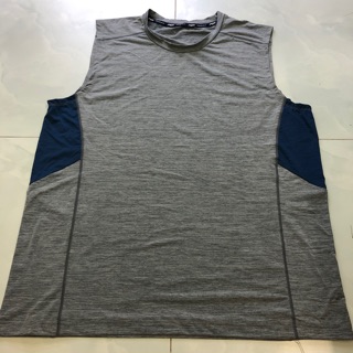 Áo Ba Lỗ Nam Thun Lạnh PWX Xám Pha Xanh Dương