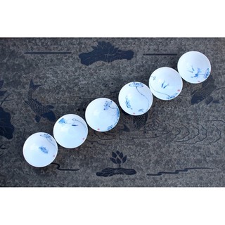 Bộ 6 Chén Cảnh Đức Lục Thời Liên Hoa