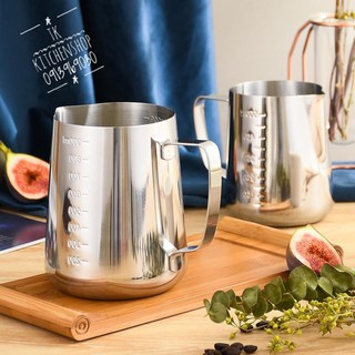 350-600ml Ca đánh sữa Cốc ca đánh sữa inox (100% inox 304) cà phê Espresso Milk Frother