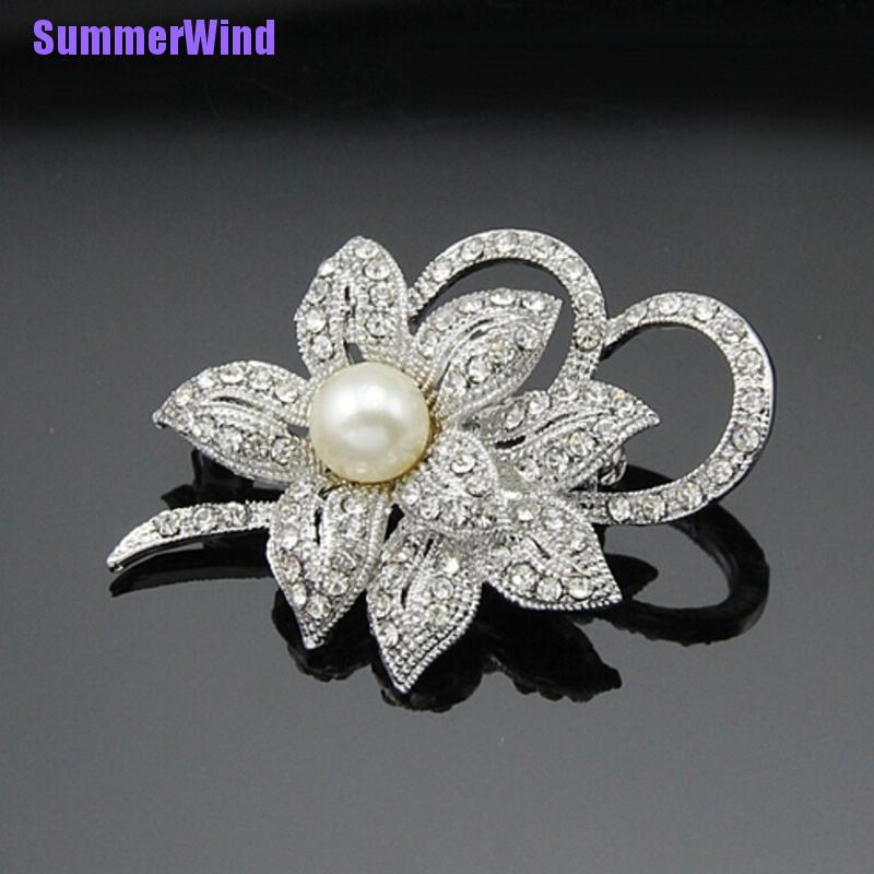 Ghim Cài Áo Hình Hoa Đính Ngọc Trai Nhân Tạo Thời Trang