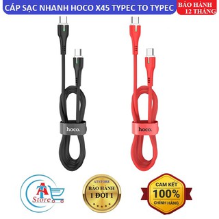 Cáp Sạc Nhanh Đầu TypeC ra TypeC Hoco X45 Surplus Chính Hãng - Có Đèn Led Báo Sạc - TypeC To TypeC