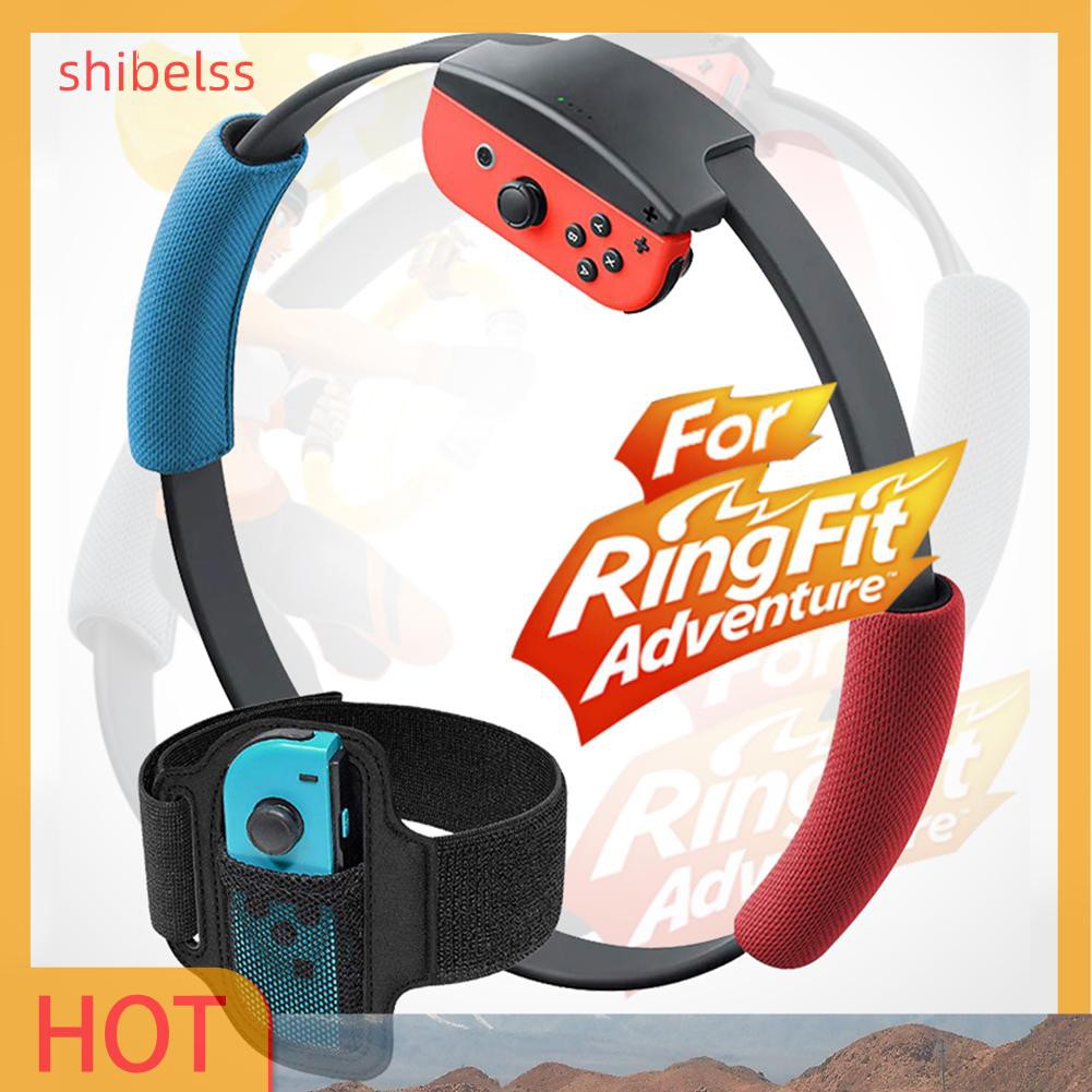 （ʚshibelss）Leg Fixing Strap Sport Band+Non-Slip Ring-Con Grips Fit for Nintend Switch