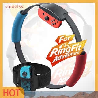 ( shibelss)leg fixing strap sport band+non-slip ring-con grips fit for nintend s 4