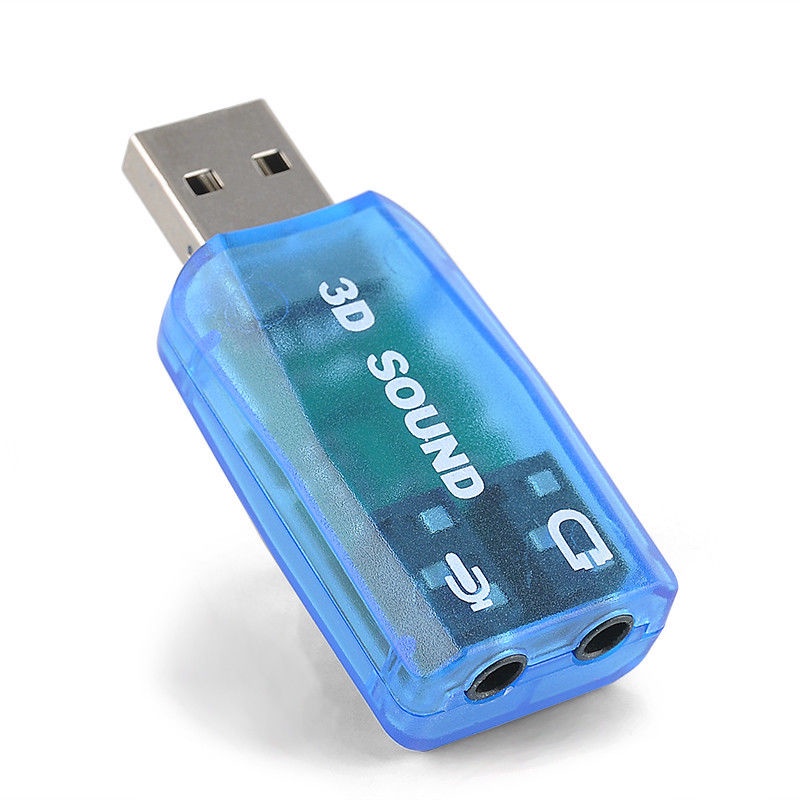 Card chuyển đổi âm thanh 3D tai nghe âm thanh nổi USB sang giắc cắm micro 3.5mm cho máy vi tính | WebRaoVat - webraovat.net.vn