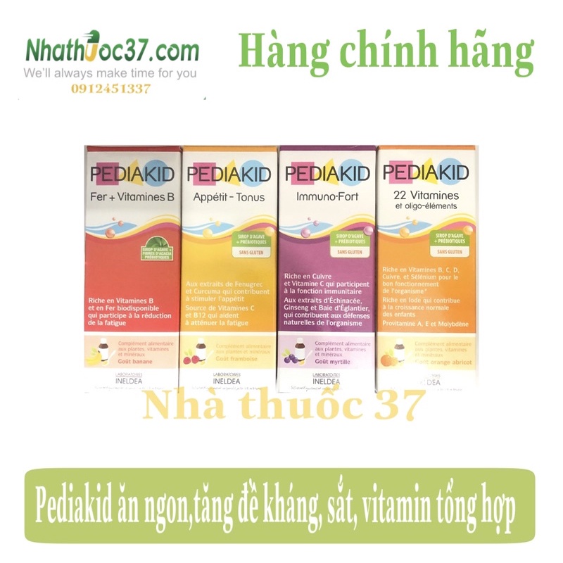 Pediakid Appetit tonus Pediakid ăn ngon 125ml chính hãng. Pediakid sắt, tăng đề kháng, bổ sung vitamin