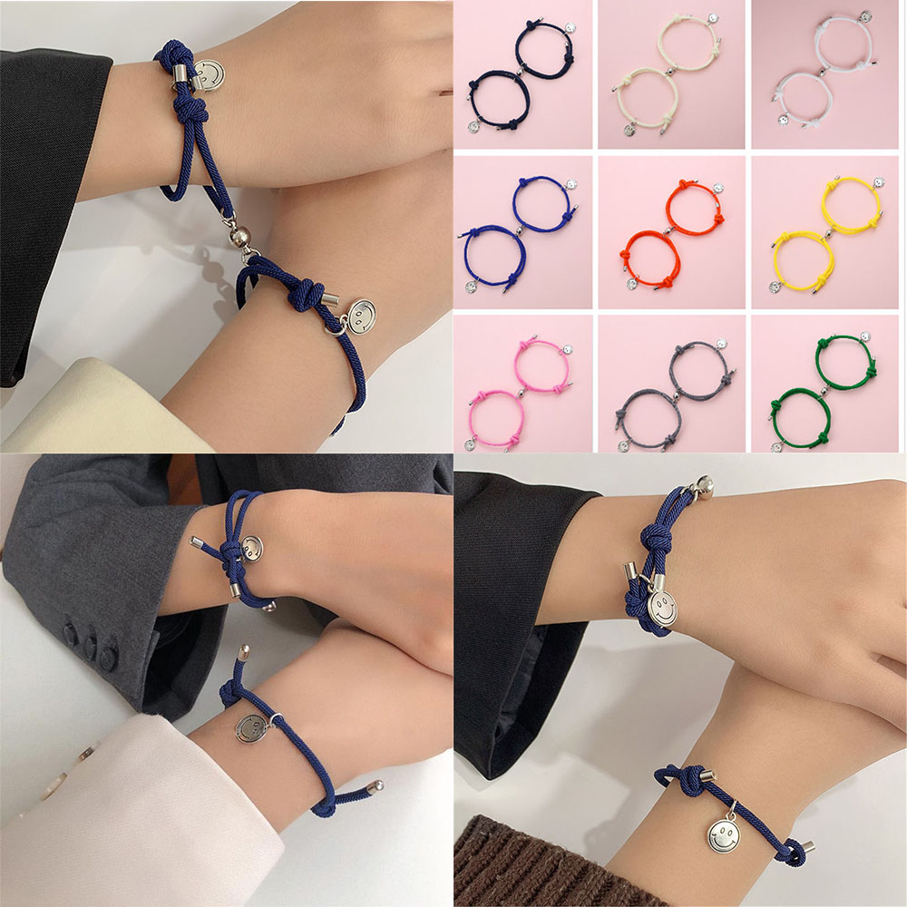 1 Cặp Vòng Tay Hình Mặt Cười Cho Nam Và Nữ