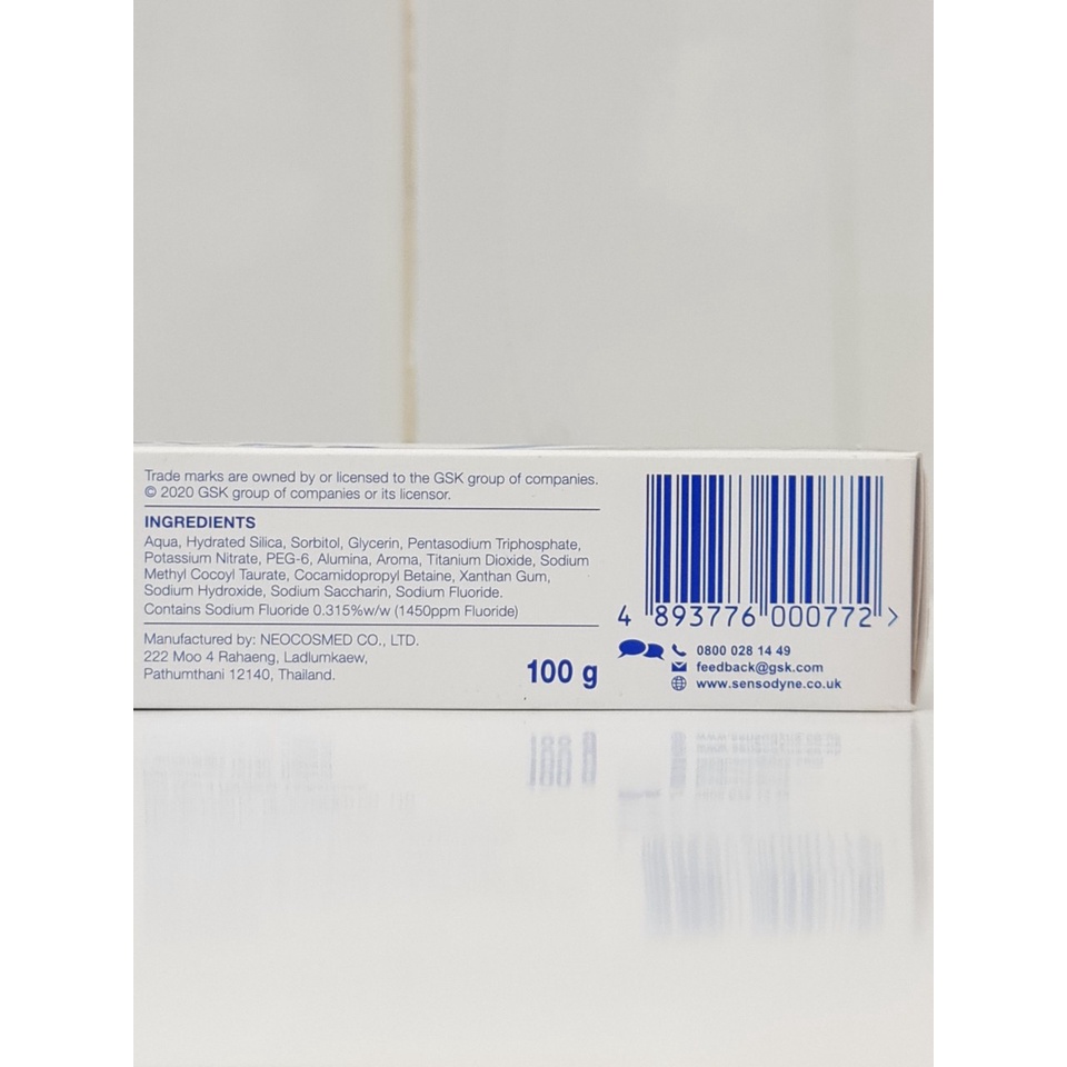 Kem Đánh Răng Nhạy Cảm Sensodyne Gentle Whitening Làm Trắng Răng 100g