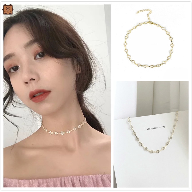 Dây chuyền đính đá kiểu dáng sang trọng thanh lịch dành cho nữ