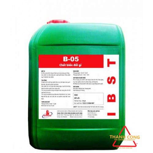 Chất tẩy rỉ B-05 can 10 Lít Chất Biến Đổi Gỉ Tẩy Rỉ Bảo Vệ Sắt Thép Xây Dựng