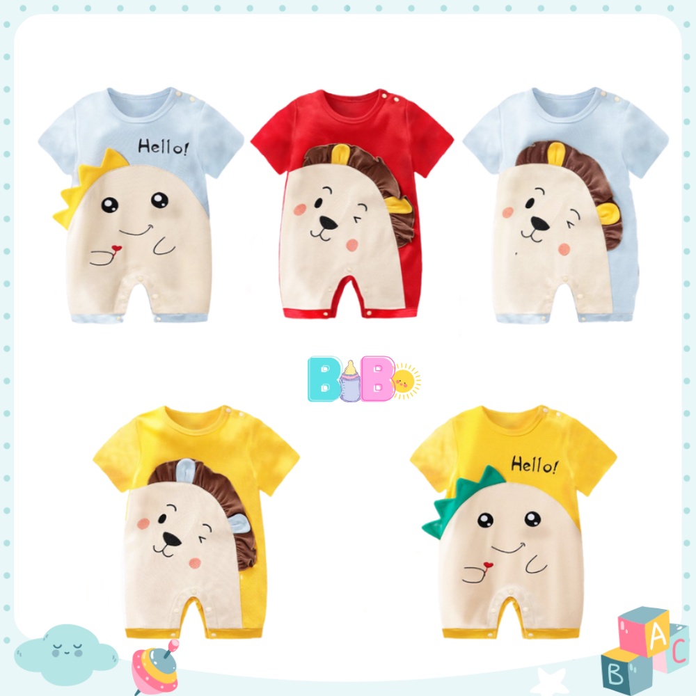 Body Cộc Tay Hình Thú Dễ Thương Cho Bé Trai Bé Gái Chất Cotton Thoáng Mát Mềm Mịn Co Giãn 4 Chiều Cho Bé 3-12kg