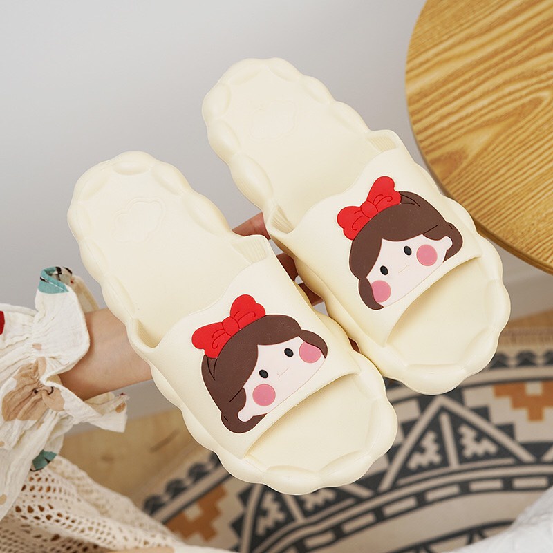 Dép quai ngang nữ unisex "Công Chúa Tuyết",Bò Sữa Siêu Xynh