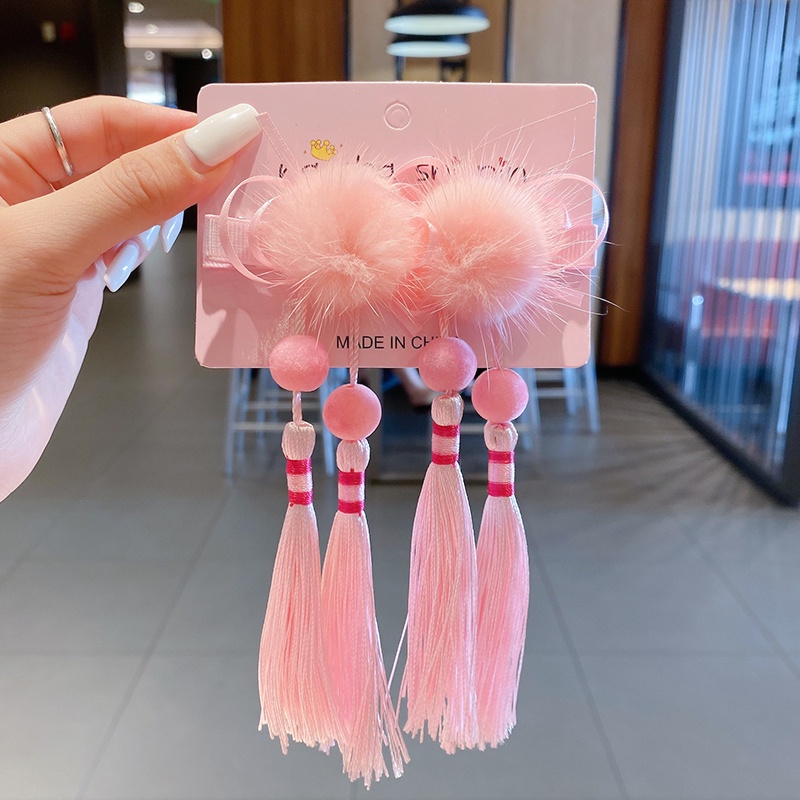 Kẹp Tóc Tua Rua Thời Trang Hàn Quốc Cho Trẻ Em