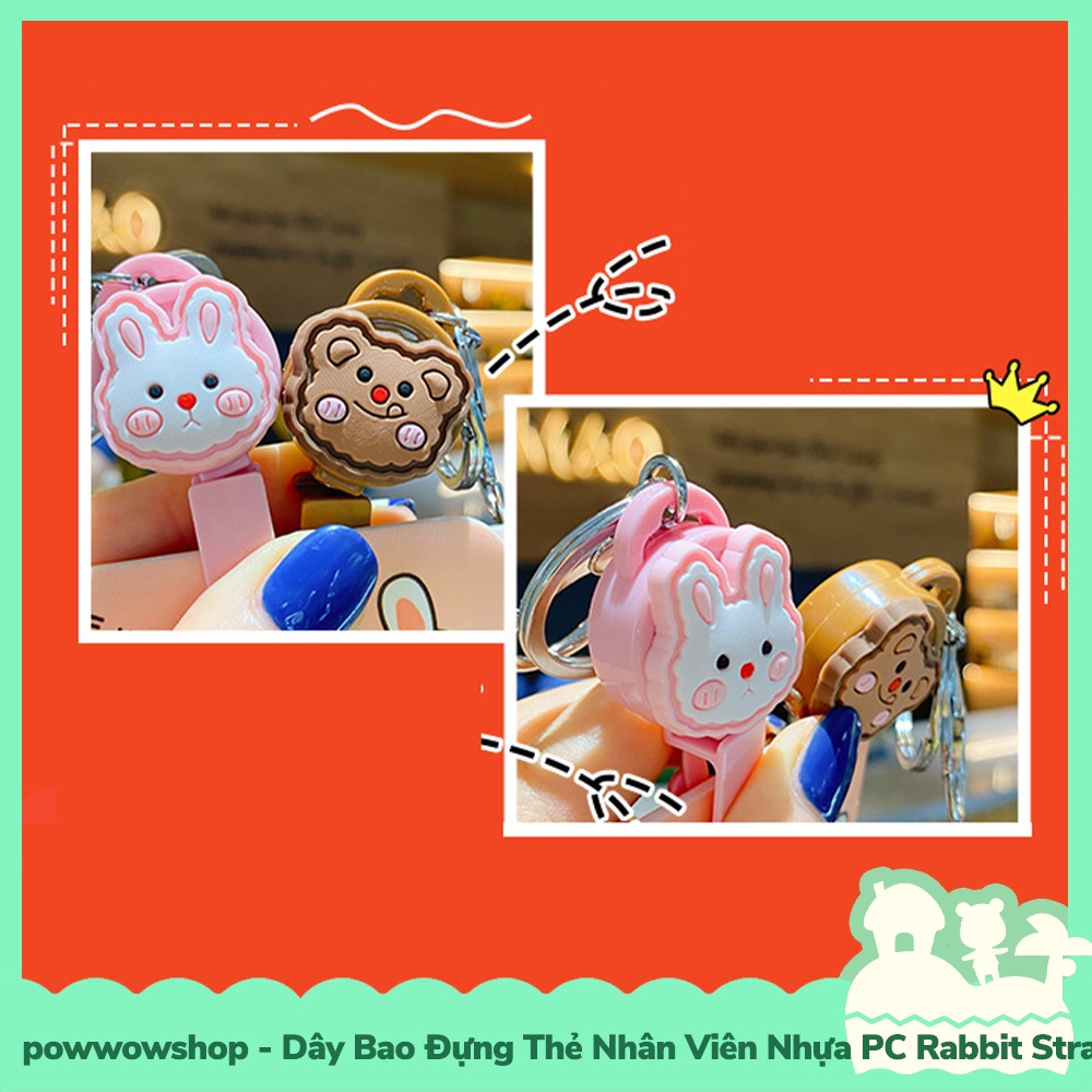 [Sẵn VN - Hỏa Tốc] Bao Đựng Thẻ Nhân Viên Nhựa PC Mẫu Gấu Thỏ Bear Rabbit Strawberry
