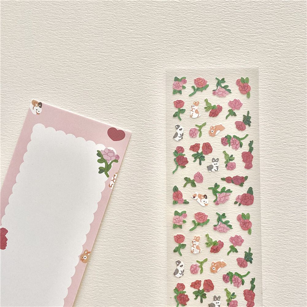 Sticker Dán Trang Trí Hình Hoa Hồng Dễ Thương