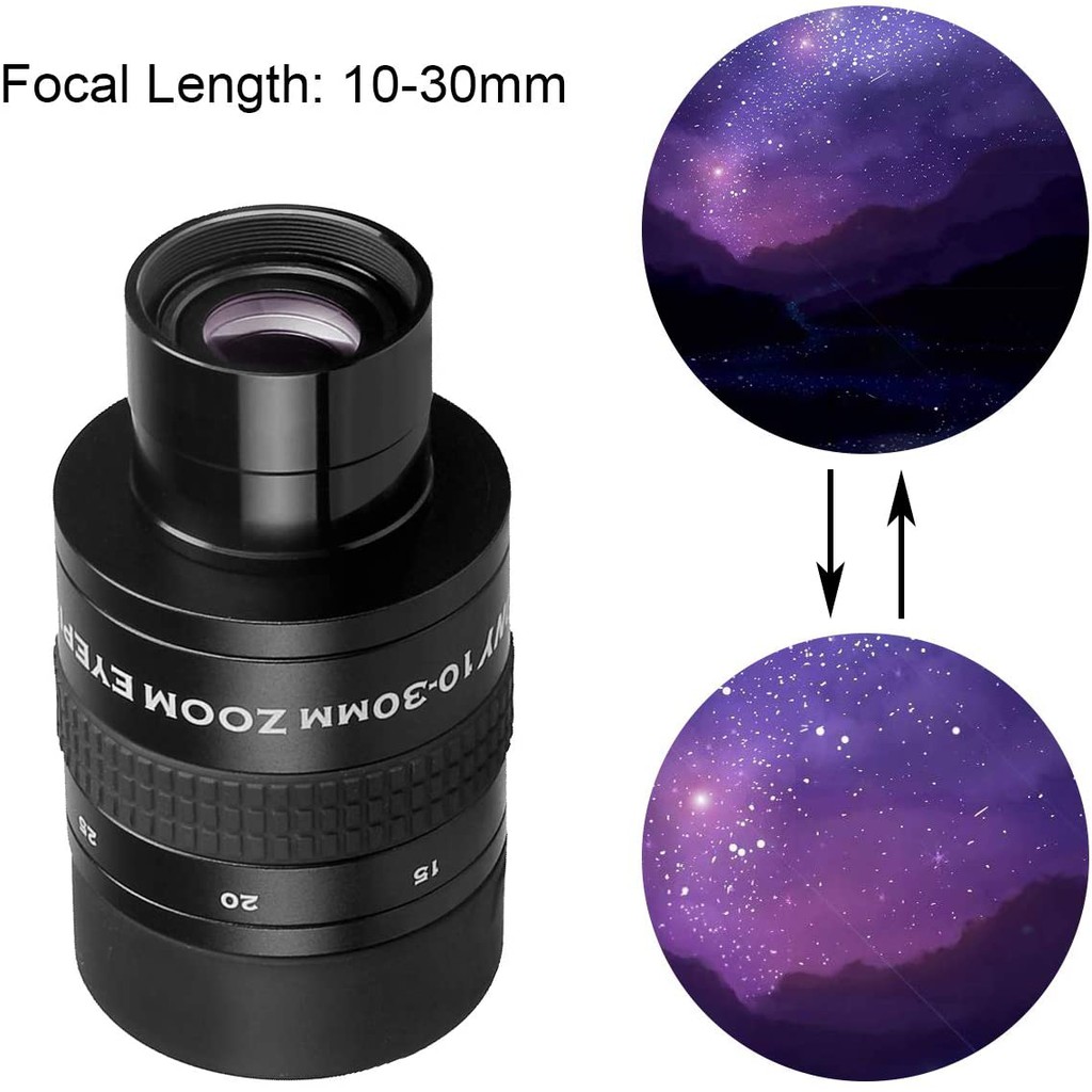 Thị kính viễn vọng zoom Svbony SV170 1.25 inch 10mm đến 30mm FMC 3 nhóm 5 thành phần