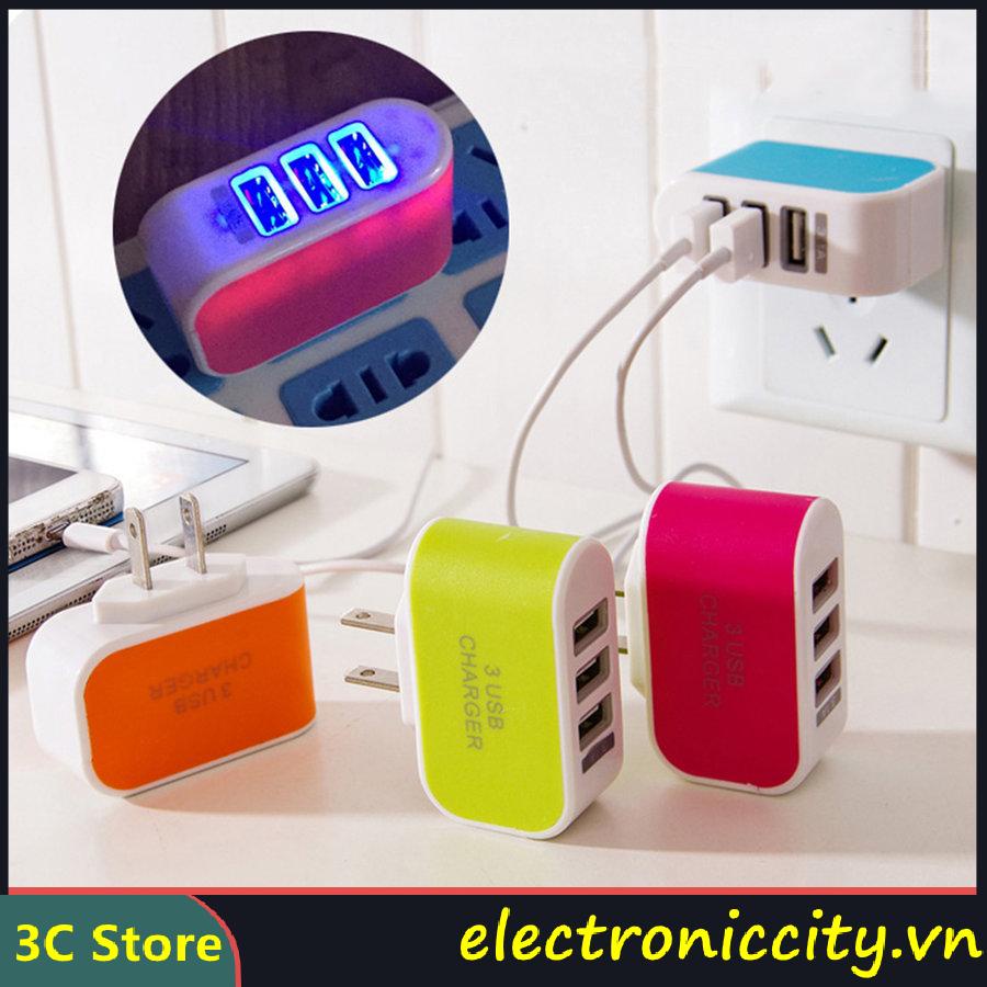 Cốc Sạc Chia 24 Cổng Usb 3.1a Phích Cắm Eu Tiện Dụng