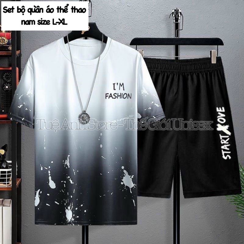 Set Thể Thao Nam LOANG MÀU Thun Lạnh In Chuyển Nhiệt Cực Chất - màu sắc trẻ trung năng động - Ảnh Chụp Thật TUEANHSTORE