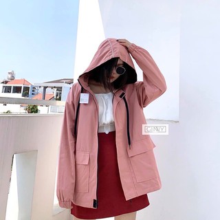 Áo Khoác Kaki Nữ Form Rộng Dài Cực Cute Thời Trang Hot 2020_Hàng Có Sẵn _Ảnh Thật Kèm Video