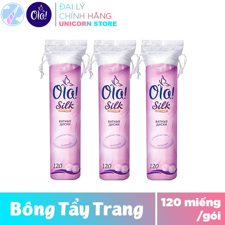 Bông Tẩy Trang Ola Silk Sense Cotton Pads 120 Miếng (Combo 1 +3 +5)