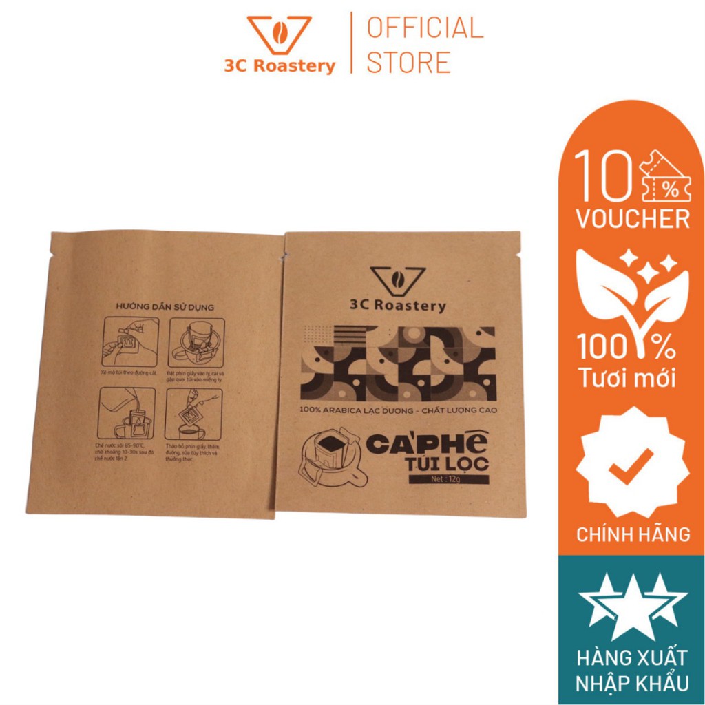 HỘP CÀ PHÊ PHIN GIẤY - Ủ LẠNH COLD BREW - DRIP BAG TIỆN LỢI - 3C Roastery