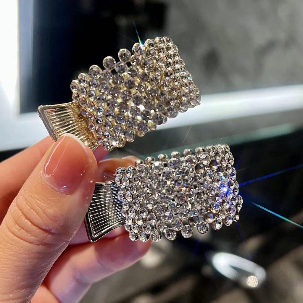 Kẹp Tóc Nữ Kim Loại Đính Đá Cao Cấp. Kẹp Tóc Đuôi Ngựa Siêu Hot.