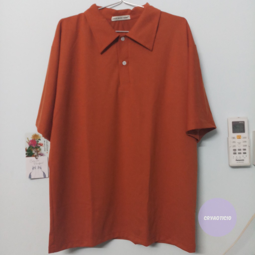 Áo polo có cổ basic trơn màu unisex