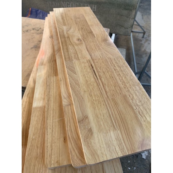 (100%GỖ CAO SU) 60x120x12mm gỗ ghép cao su làm bàn,kệ,... ,