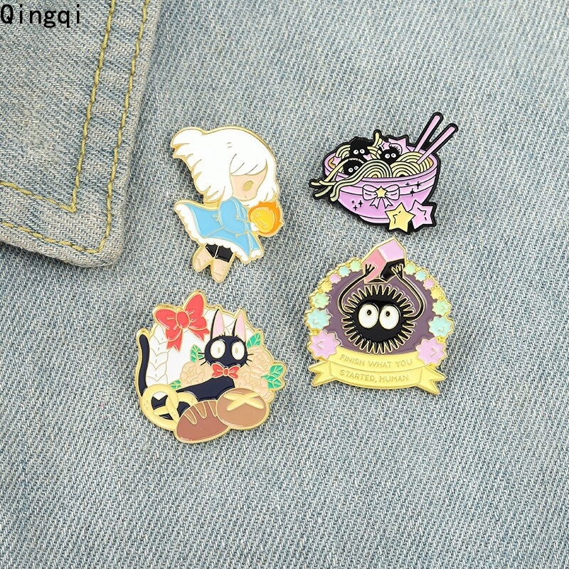 Ghim cài áo MISS ZOE họa tiết hoạt hình phong cách Nhật Bản