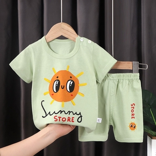 Quần Áo Trẻ Em, Đồ Bộ Mặc Nhà, Đồ Bộ Cho Bé Trai Và Bé Gái, Cộc Tay Thoáng Mát