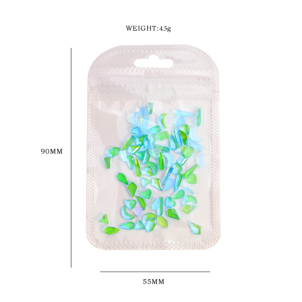 Set hạt cườm đính trang trí móng tay nghệ thuật MISSCHEERING 3D nhiều màu sắc thời trang