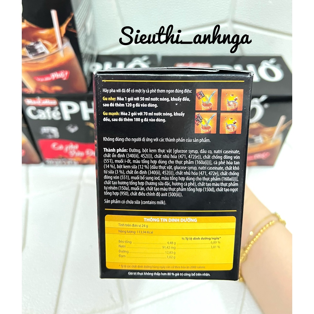 Cà Phê Phố ( Cà Phê Sữa Đá ) Hộp 10 gói x 24g